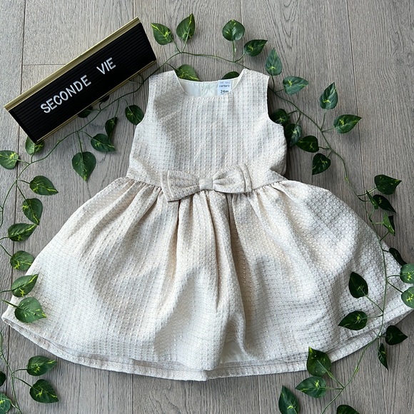 Special occasion gold dress for 24M - Picture 1 of 4